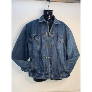 L Denim Trucker Jacket Men 2nd Amendment Constitution Repulse Sports Flag